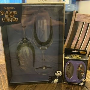 Vintage Nightmare Before Christmas wine glass set and shooter set by Neca.